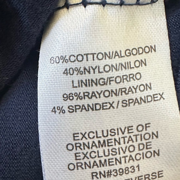 Wit & Wisdom Boho Navy Patterned Mesh Tank w/ Under Tank in Women’s Medium - Picture 4 of 4